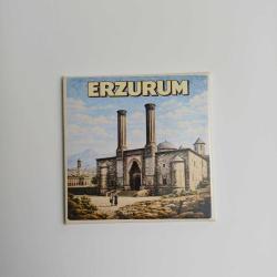 Erzurum Şehri - Pop-Art Travel - Baskılı Buzdolap Magneti Kare 9x9 cm