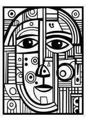 Soyut Yüzler Boyama Kitabı – Abstract Faces (50 Özgün Boyama)