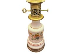 58 cm boyunda Fransız gaz lambası şeklinde pirinç ve porselen'den abajur