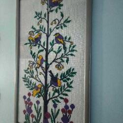 Etamin El İşleme Çerçeve Tablo