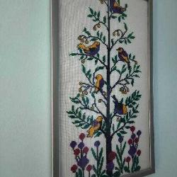 Etamin El İşleme Çerçeve Tablo