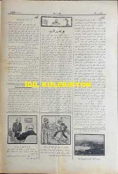 Osmanlıca Karagöz Mizah Dergisi-Gazetesi, Orijinal Dönem Basım, (Ottoman Magazine-Newspaper-Journal Illustré Cara-Gueuz) - 25 Eylül 1926 - Sayı: 1933 - Karikatürist Kozma Togo'nun Çalışması: Pangalos Hapse Girmeseydi, Harbe Girecekmiş! 