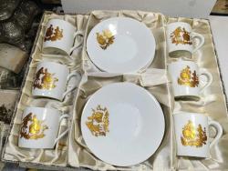 RF36----DÖNEMİNDEN KALMA KUTUSUNDA LIMOGE KAHVE FİNCANI TAKIMI