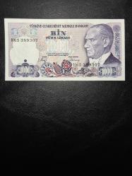 7. EMİSYON 1000 TÜRK LİRASI  H 65 389307  ÇA (+) TCB 0415