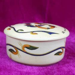 SANATÇI İMZALI EL BOYAMA YUVARLAK KAPAKLI PORSELEN KUTU , PAINTED BY ARAM YEREVAN 2005