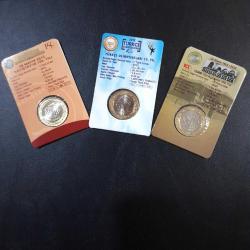 3 ADET HATIRA PARA ( TBMM-TÜRKÇE OLİPİYATLARI-SAYIŞTAY ) 1 TÜRK LİRASI  ÇİL TCM 2548