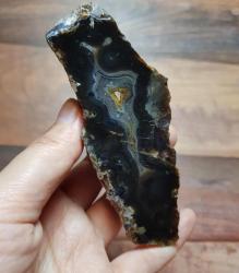 Gece Gökyüzü Desenli Akik Çifti • Koyu Akik • Göksel Desenli Doğal Taş • Topraklama ve Koruyucu - Ağırlık: 348g - Benzersiz Koleksiyonluk Nadir