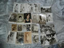 ANTİKA SİYAH BEYAZ GENÇ KIZ BAYAN FOTOĞRAFLARI 170 ADET LOT 2+ÜCRETSİZ KARGO