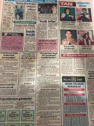 TAN GAZETESİ DOĞUM GÜNÜ HEDİYESİ (TURKISH NEWSPAPPER) - 1 ŞUBAT 1984 - SADECE 4 SAYFADIR -Medine Demir-Ali Rıza-Sabri Taşçı-Yaşar Töre-Nilgün Saraylı-Ahmet Ayıldız-Serpil Barlas-Cengiz Özer-Murat Kılıçarı-Florence Nightingale-Halit Soray-Türkan Soray-Gönül Yazar-Osman Öndeş-Antonella Lualdi-Michel Antonellini-Zeki Alasya-Metin Akpınar-Kocam beni değil kızkardeşimi hamile bıraktı-Kuyumcu kendi dükkanını soydu-Evleninceye kadar bekaretimi koruyacağım-Ehliyet aldığı gün bir çocuğu ezdi-Komşusunu kahveye gönderip karısıyla yatıyordu-Biri beni gözlüyordu-Amaçsız kalmak mutsuzluk getirir mi-Cilt için sıcak su mu soğuk su mu-Uzakta kalan gökyüzü-Kahve falında bir torun göründü-He önünüze gelene sakın iğne yaptırmayın-Bu iç çamaşırı 29 bin lira-Gönül Yazar bütün evliliklerim yanlış oldu-Zeynep Sultan
