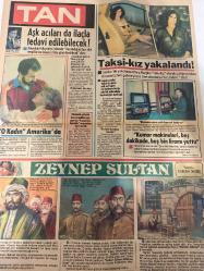 TAN GAZETESİ DOĞUM GÜNÜ HEDİYESİ (TURKISH NEWSPAPPER) - 26 MART 1984 - SADECE 4 SAYFADIR -Özal-Hamdi Yanıkoğlu-Kadriye-Şöhla Afet-Hasan Kaçan-Ragıp-Jane Mansfield-Mariska-Rahmi Turan-Ragıp Derin-Kadir İnanır-Mary Murphy-Oktay Şengüler-Liebowitz-Osman Öndeş-Enver Paşa-Ferdi Tayfur-Serpil Çakmak-Sevda Karaca-Bud Spencer-Cary Guffey-Christopher Atkins-Zafer Özalın-Gelinin dişleri takma çıkınca damat gerdek odasından kaçtı-Kahraman kız saldırganla boğuşup kendini pencereden atarak namusunu kurtardı-Kadının gönlüne nasıl girilir-Karakterimize uygun nelere güleriz-Göz makyajında başarılı mısınız-Bu akşam olmaz-Jane Mansfieldin öz kızı Mariska annesinin izinde-Cennete Dönüş bu gece sona eriyor-Aşk acıları da ilaçla tedavi edilebilecek-Taksi kız yakalandı-Kumar makineleri beş dakikada beş bin liramı yuttu