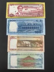 Bangladeş Çil Set.  20 Taka 2025, 50 Taka 2025, 100 Taka 2021, 200 Taka 2023