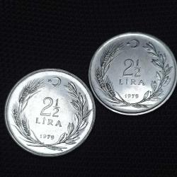 2.5 Lira 1979 Ters Düz Takım