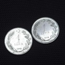 1 Lira 1979 Ters Düz Takım