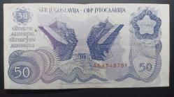 Yugoslavya 50 Dinar 1990