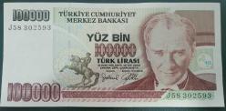 TÜRKİYE  100.000  LİRA KAĞIT PARA