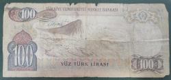 TÜRKİYE   100  TÜRK LİRASI  KAĞIT PARA