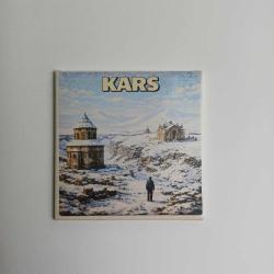 Kars Şehri - Pop-Art Travel - Baskılı Buzdolap Magneti Kare 9x9 cm