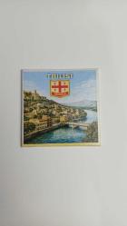 Retro Gürcistan Tiflis Şehri Temalı Vintage Buzdolap Magneti – 9x9 cm