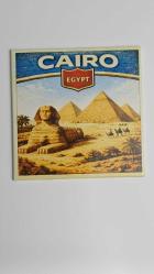 Retro Mısır Kahire Şehri Temalı Vintage Buzdolap Magneti – 9x9 cm