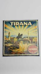 Vintage Tiran Şehri Temalı Buzdolap Magneti – 9x9 cm