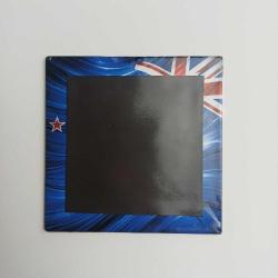 Yeni Zelanda – New Zealand – Abstract Ülke Bayraklı Baskılı Buzdolap Magneti Kare - 9x9 cm