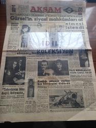 Akşam Gazetesi - Turkish Newspaper - 13 Kasım 1962 - meclisin dünkü celsesinde af konusu tekrar ortaya atıldı - Cemal Gürsel'in siyasi mahkumları affetmesi istendi - Hollandalı profesör Tinbergen değişikliği inceliyor - Abdülhamit'in Mabud Gözü elması New York'ta satılıyor - Thalidomide ilacı yüzünden kolsuz dünyaya gelen çocuğu öldürmekten sanık olarak yargılanan Belçikalı anne Suzanne Vandeput Fotoğrafı - televizyon lüks değil ihtiyaçtır - açıkta kalan lise mezunları ortaokul öğretmeni olabilecek - altay'dan gelen yiğit yazan ve çizen Suat Yalaz - Murat Davman'ın son macerası azrail'in habercisi yazan Ümit Deniz yazı dizisi - Kazova giyim - Hindistan Amerika'da uçak istedi - Doğu için özel jandarma yetiştiriliyor - Duman çetesinden bir şaki tutuldu - Fenerbahçe bu gece Levsky ile karşılaşıyor - Süreyya milli takım kadrosundan çıkarıldı - basketbol milli takımı belli oldu - toto'da 13 ve 12 bilen yok - akşamın Spor Toto tahmin tablosu - Türk futbol federasyonu müşaviri Doğan Koloğlu