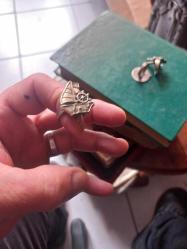 Gümüş  kaplama yelkenli formunda  ayarlabilir yüzük