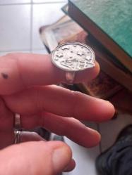 Gümüş kaplama uzay formunda  ayarlanabilir  yüzük