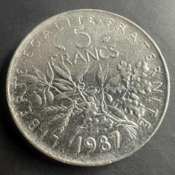 Fransa 5 Frank 1987