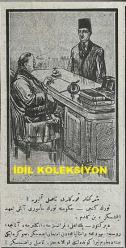 Osmanlıca Karagöz Mizah Dergisi-Gazetesi, Orijinal Dönem Basım, (Ottoman Magazine-Newspaper-Journal Illustré Cara-Gueuz) - 26 Ocak 1924 - Sayı: 1655 - Hicri: 19 Cemaziyelahir 1342 - Rumi: 26 Kanun-i Sani 1340 - Karikatürist Ratip Tahir Burak'ın İsmet İnönü'yü Tasvir Eden Çalışması: Ankara'da Yeni İşler: İngiliz: Azizim Türk, Sizinle Şu Musul Meselesini Dostça Halletmeye Geldim! Alman: Azizim Türk:, Sizinle Eski Hatıratı Tazeleyip Alışveriş Etmeye Geldim. Rus: Yoldaşım Türk, Sizinle Dostça Bir Ticaret Mukavelesi Yapmaya Geldim. Karagöz: Aman Paşam İkinci Bir Sevr İmtihanı Geçiriyorsun, Dikkat Et!