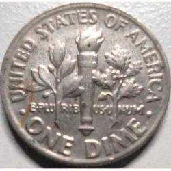ABD 1 Dime (10 Cent) 1989-P - Roosevelt & Meşale Temalı - Philadelphia Darphanesi - Koleksiyonluk Para
