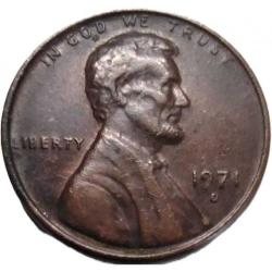 ABD 1 Cent 1971-D - Lincoln Memorial Temalı - Denver Darphanesi - Koleksiyonluk Bakır Para