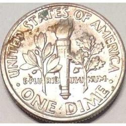 ABD 1 Dime (10 Cent) 1987- D - Çil - Roosevelt & Meşale Temalı - Denver Darphanesi - Koleksiyonluk Para