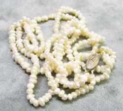 EsKi İRİ KUM İNCİLİ GERDANLIK........2 DİZİLİ