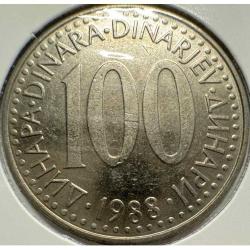 Yugoslavya 100 Dinar 1988 - 