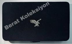 2003 Beşiktaş Jimnastik Kulübü 100. Yıl Gümüş Hatıra Para Seti - 1 gr Altın Kartallı Sertifikalı  (Orjinal Gümüş Kartallı Kadife  Kutusunda)