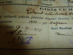 BALIKESİR EDREMİT TAM DERSLİ CUMHRİYET İLK MEKTEBİ İLK TAHSİLİ BİTİRME ŞEHADETNAMESİ ZÜBEYDE HANIM 1930 YILI+ÜCRETSİZ KARGO