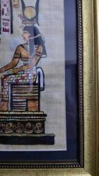 Antik Mısır Kraliçeleri – Doğal Papirüs Üzerine El Boyaması Saray Sahnesi (40×50 cm)