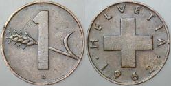 İSVİÇRE 1 RAPPEN 1962.