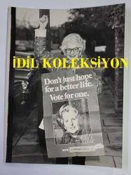 BİRLEŞİK KRALLIK ESKİ BAŞBAKANI MARGARET THATCHER'IN ORİJİNAL FOTOĞRAFI - ORIGINAL PHOTOGRAPH OF FORMER UNITED KINGDOM PRIME MINISTER MARGARET THATCHER - 20 x 15 cm EBADINDA - KARL MARX'IN UZAK BİR AKRABASI BAYAN THATCHER'I DESTEKLİYOR. KOMÜNİZMİN KURUCUSUNUN HAYATTA KALAN BEŞ AKRABASINDAN BİRİ OLAN SANATÇI ENİD MARX, MUHAFAZAKÂR PARTİ'YE OY VERMEYE KARAR VERDİ. LONDRA'NIN ISLİNGTON SEMTİNDEKİ THORNHİLL ROAD'DA YAŞAYAN 77 YAŞINDAKİ BAYAN MARX, 