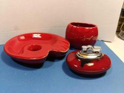 P103----ESKİ BENZİNLİ MASA ÇAKMAĞI VE SİGARA SETİ--ÇAKMAK ARIZALI