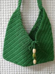 MAKROME İPİ İLE YAPILMIŞ EL İŞİ KADIN OMUZ ÇANTASI