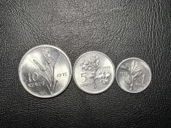 1975 YILINA AİT 1+5+10 KURUŞ PARA LOTU   ÇİL TCM 1112