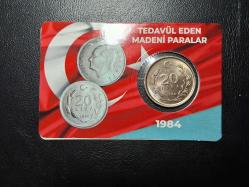 1984 YILI MADENİ 20 TÜRK LİRASI  ( NADİR )  ÇİL  TCM 2322