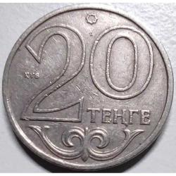 Kazakistan 20 Tenge 2000 - Mitolojik Kanatlı At (Tulpar) Armalı - Erken Dönem Tenge - Koleksiyonluk Para