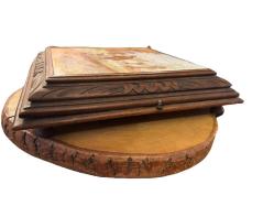 1900 Başları Laternalı Üst Kısmı Porselen Nihale - porselen kısımda çatlak mevcuttur