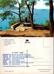 Büyükada'dan Heybeliadaya bakış  Kartpostal Şehir Kartpostalı  Keskin Color 332 * DR BAHA AKŞİT reklamlı