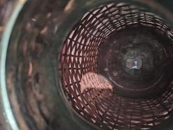 Dekoratif Hasır Kaplama Kavanoz - Kavanozu kırık - Fotografta Mevcut