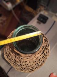 Dekoratif Hasır Kaplama Kavanoz - Kavanozu kırık - Fotografta Mevcut