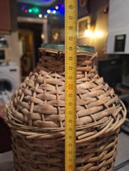 Dekoratif Hasır Kaplama Kavanoz - Kavanozu kırık - Fotografta Mevcut